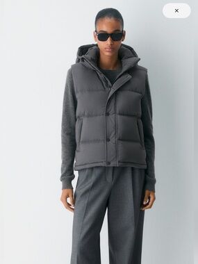Aritzia Gray Super Puffer Vest